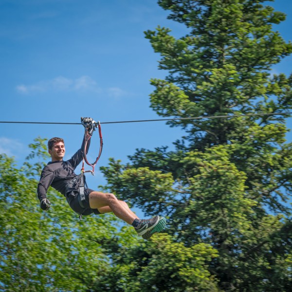 a man jumping in the air